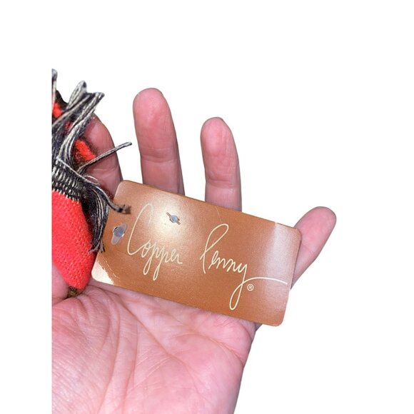 NWT Copper Penny Multicolor Animal Print Fringed Warm Women's Scarf - Picture 4 of 7